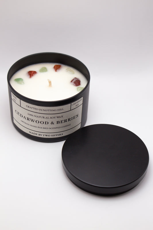 TIN CEDARWOOD AND BERRIES