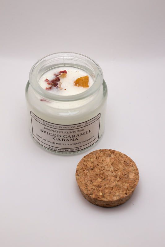 Glass Spiced Caramel Cabana Candle